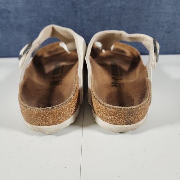 Birkenstock Gizeh Women's Sandals US 7.5 White Pearl Antique Lace Birko-Flor - Picture 7 of 13